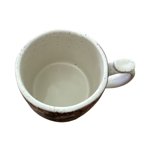 Anthropologie Block Printed Monogram Initial K Purple Green Floral Coffee Mug - Picture 5 of 7